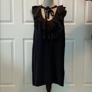 Joie “Gilly”ruffled sleeveless mini-dress/long top